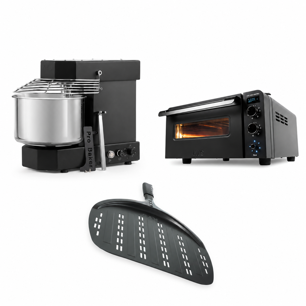KYS Pro Baker 10 Plus bundle with KYS VERO 500 PRO pizza oven and KYS Vero Peel